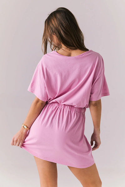 draw waist tshirt dress