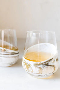 resin coated 2 glasses