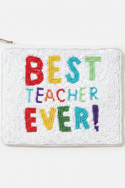 beaded pouch best teacher ever