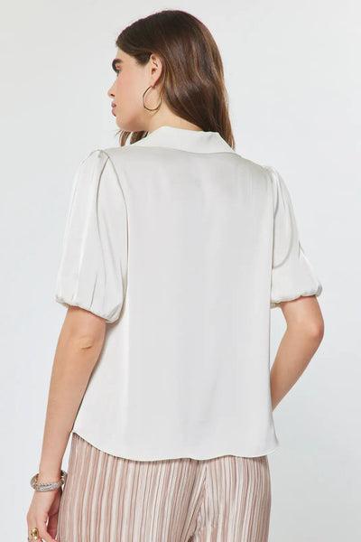collared short sleeve blouse