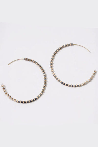 seed bead hoop earring