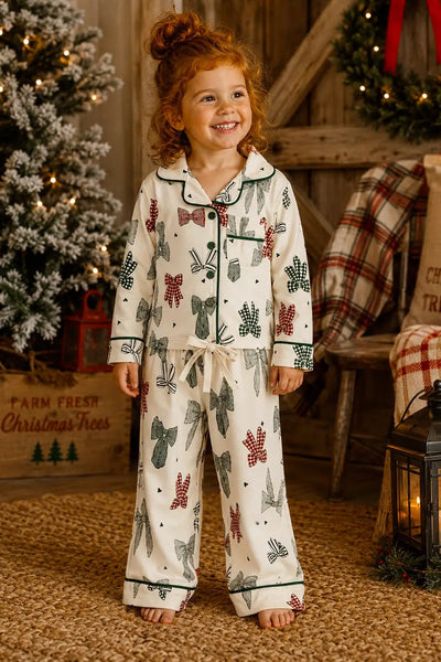 Kids Lounge Set Xmas Bows