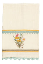 Load image into Gallery viewer, embroidered flower towel
