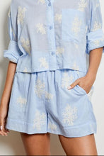 Load image into Gallery viewer, embroidered leaf shorts
