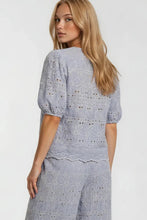 Load image into Gallery viewer, embroidered tie blouse
