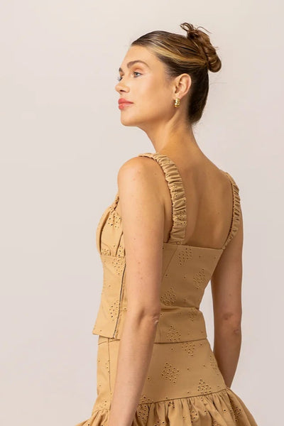 eyelet strap top