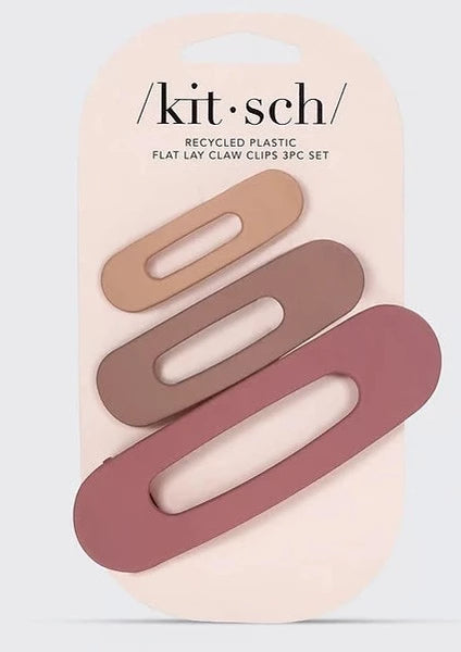 3pc flay lay claw clip set