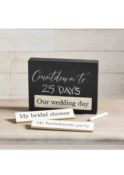 wedding countdown plaque