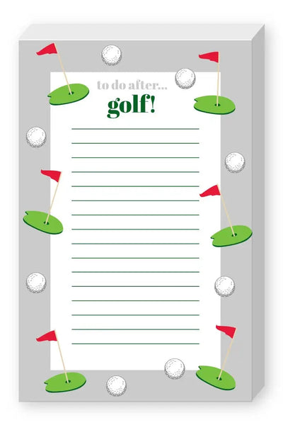 pudgy notepad after golf