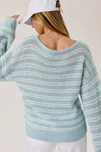 Load image into Gallery viewer, boat neck stripe sweater
