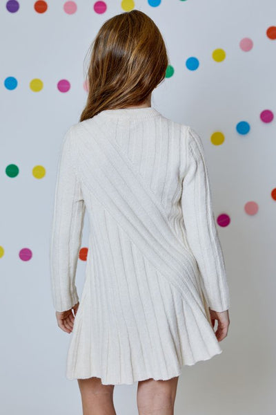 girls rib sweater dress