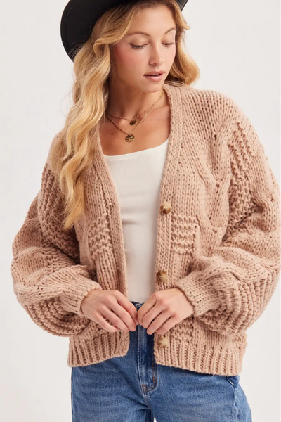 chunky knit cardigan