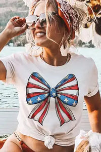 flag bow tshirt