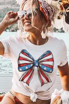 flag bow tshirt