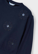 Load image into Gallery viewer, girls flower applique sweatshirt
