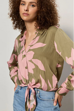Load image into Gallery viewer, floral tie shirt
