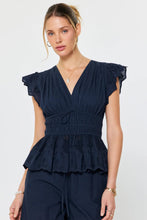 Load image into Gallery viewer, flutter sleeve elastic waist top
