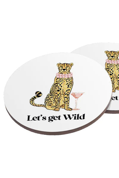 4 coaster set let`s get wild