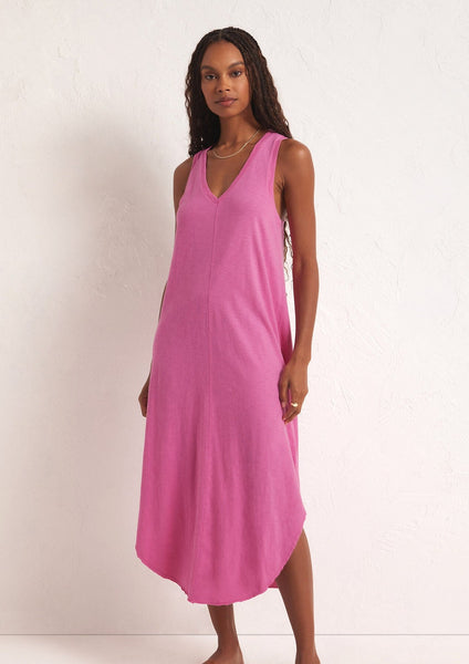 racer midi jersey dress
