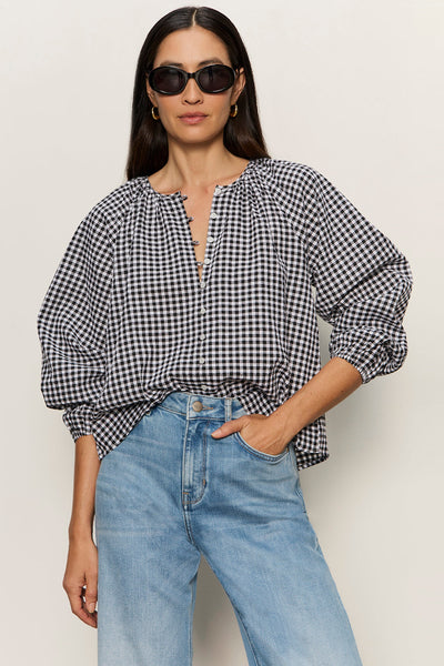 gingham blouse
