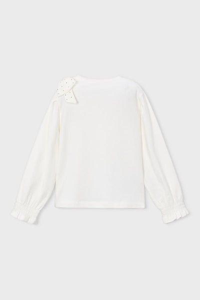girls bling bow tee