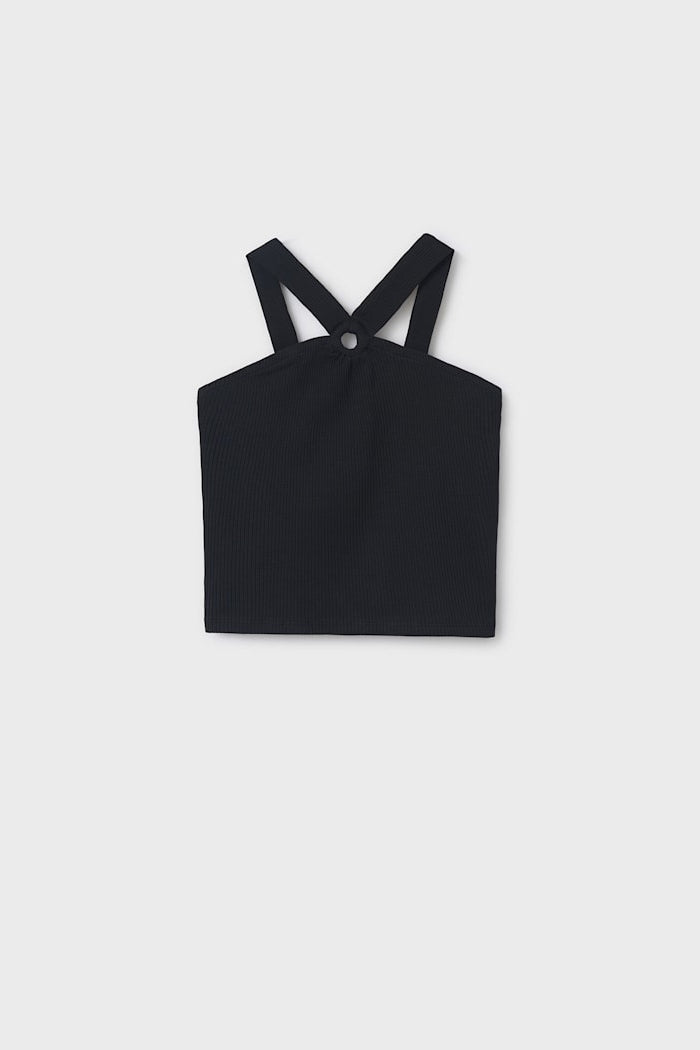girls rib ring halter top