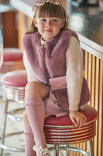 Load image into Gallery viewer, girls fur vest with belt
