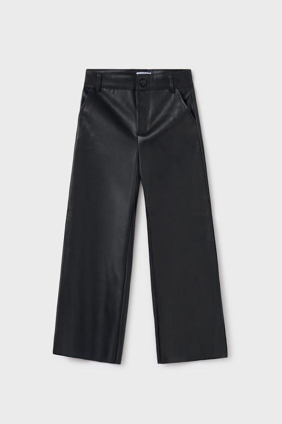 girls faux leather pant