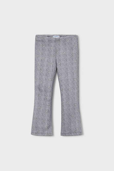 girls herringbone print flare legging