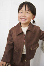 Load image into Gallery viewer, Girls Sueded Grommet Jacket
