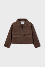 Load image into Gallery viewer, Girls Sueded Grommet Jacket

