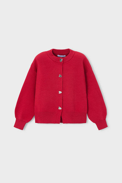 girls heart button cardigan