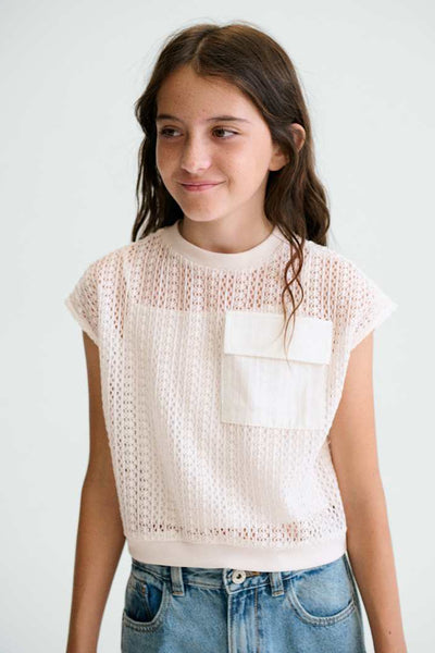 tween crochet top + cami