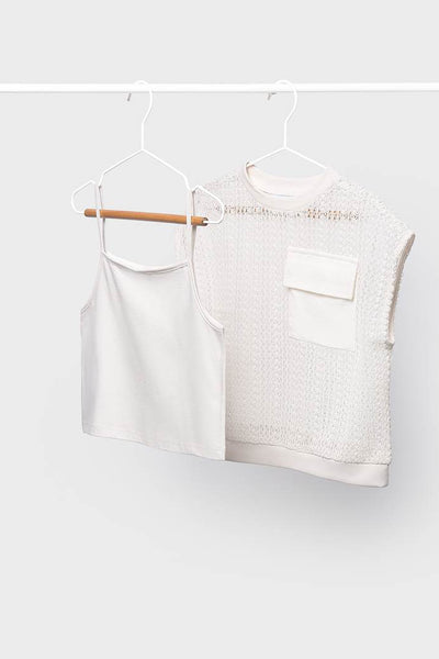 tween crochet top + cami