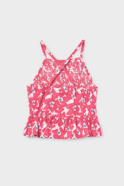 tween floral smock peplum cami