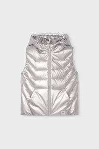 girls puffy hooded vest