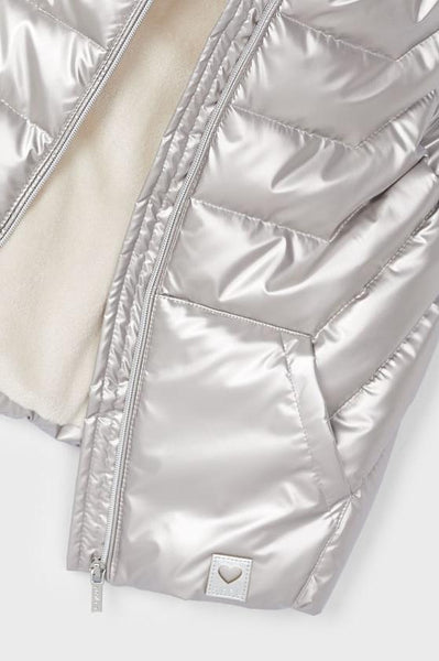 girls puffy hooded vest