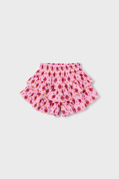 girls print ruffle skort