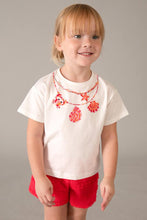 Load image into Gallery viewer, girls necklace tee + knit short set
