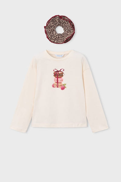 girls macaroon tee + scrunchie