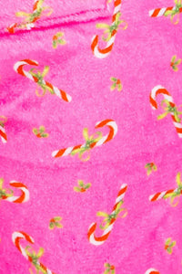 girls plush pant candycane