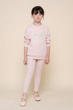 Load image into Gallery viewer, girls 2pc floral bow sweatshirt + legging
