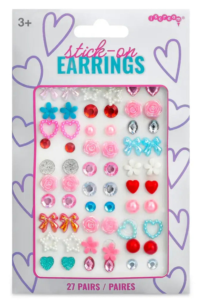 girls aparkly stick on earrings