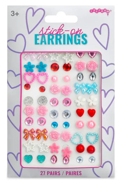 girls aparkly stick on earrings
