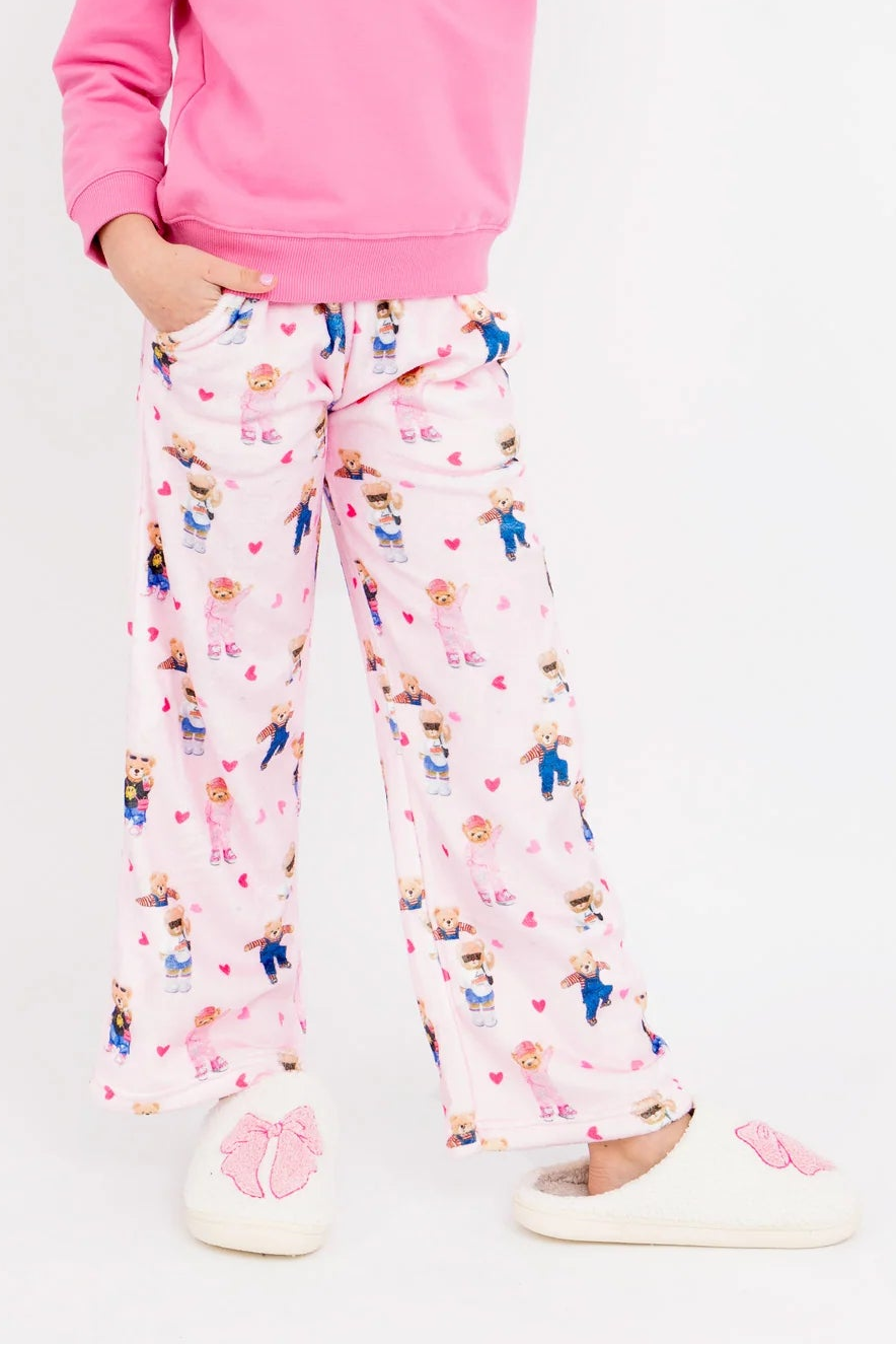 girls bears plush pant