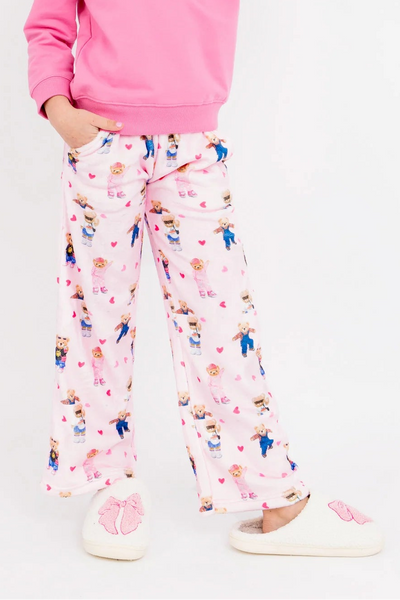 girls bears plush pant
