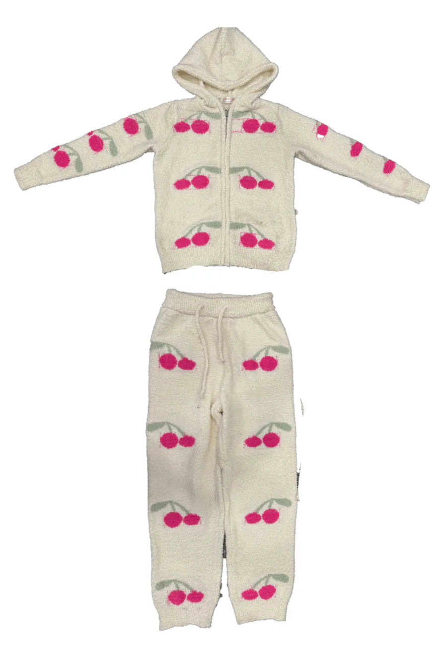 girls cozy cherries hoodie + pant