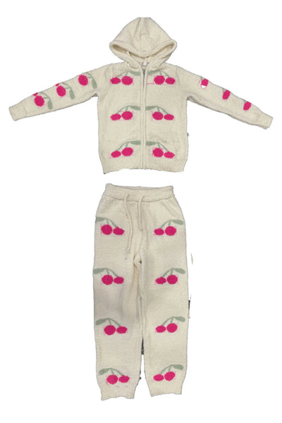girls cozy cherries hoodie + pant