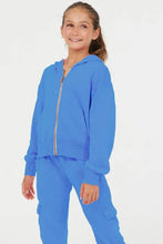 Load image into Gallery viewer, girls crop zip hoody
