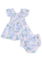 Load image into Gallery viewer, girls hydrangeas dress+ bloomer
